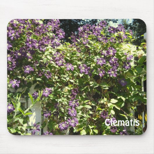 Paarse Clematis Garden Muismat (Voorkant)