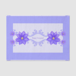 Paarse Clematis Happy Occasion Geschenkpapier Tissuepapier