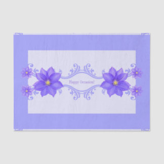 Paarse Clematis Happy Occasion Geschenkpapier Tissuepapier