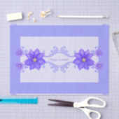 Paarse Clematis Happy Occasion Geschenkpapier Tissuepapier (Craft)