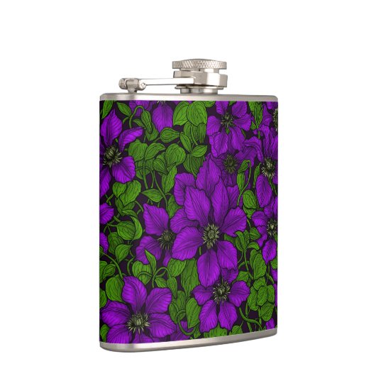 Paarse Clematis Heupfles (Rechts)