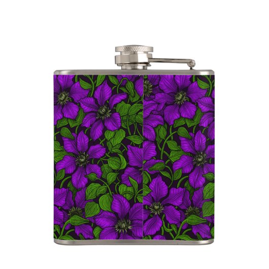 Paarse Clematis Heupfles (Achterkant)