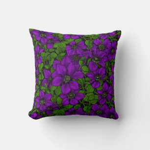 Paarse Clematis Kussen