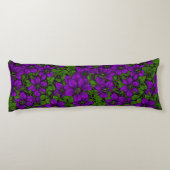 Paarse Clematis Lichaamskussen (Achterkant)