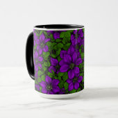 Paarse Clematis Mok (Voorkant links)