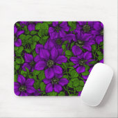 Paarse Clematis Muismat (Met muis)
