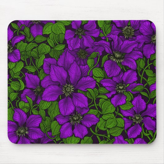 Paarse Clematis Muismat (Voorkant)
