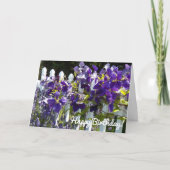 Paarse "Clematis" op de witte flora van de zaterda Kaart (Voorkant)