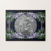 Paarse clematis op hek Lijst Voeg je foto toe Legpuzzel (Horizontaal)