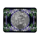 Paarse clematis op hek Lijst Voeg je foto toe Magneet (Horizontaal)