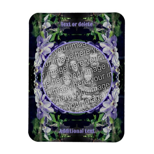 Paarse clematis op hek Lijst Voeg je foto toe Magneet (Verticaal)