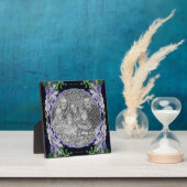 Paarse clematis op hek Voeg je foto toe Fotoplaat (Insitu)