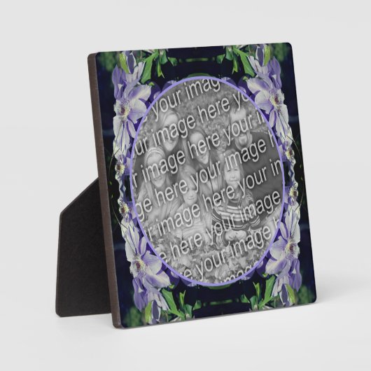 Paarse clematis op hek Voeg je foto toe Fotoplaat (Voorkant)