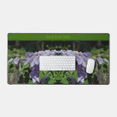 Paarse Clematis op persoonlijke titel Bureaumat (Keyboard & Muis)