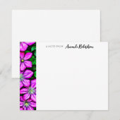 Paarse Clematis Painterly Flat Note Card Notitiekaartje (Voorkant / Achterkant)