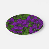 Paarse Clematis Papieren Bordje (Gekanteld)