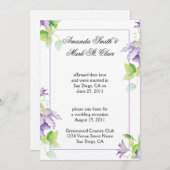 Paarse Clematis Post Wedding Reception nodigt uit Kaart (Voorkant / Achterkant)