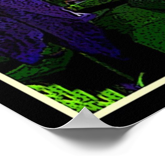 Paarse Clematis Poster (Hoek)