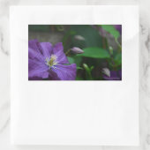 Paarse Clematis Rechthoekige Sticker (Tas)