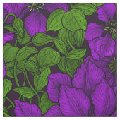 Paarse Clematis Stof (Swatch)