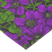 Paarse Clematis Tafelkleed (Gekanteld)