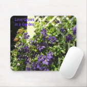 Paarse Clematis Tuin Spreuk Muismat (Met muis)