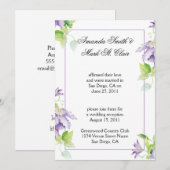 Paarse Clematis Uitnodiging Bruiloftsfeest na aflo (Voorkant / Achterkant)