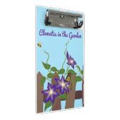 Paarse Clematis wijnstok in de tuin Mini Klembord (Schuin)
