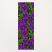 Paarse Clematis Yogamat (Voorkant)