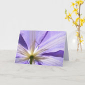 Paarse clematissen - de kaart van de Sympathie (Gele Bloem)