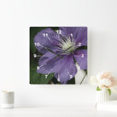 Paarse Clematissen Vierkante Klok (Huis)