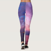 Paarse Clouds California Coastal Sunset Foto Leggings (Achterkant)