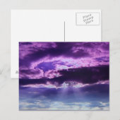 Paarse Clouds Post Card Briefkaart (Voorkant / Achterkant)