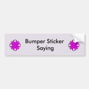 Paarse Clover Ribbon door Kenneth Yoncich Bumpersticker