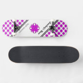 Paarse Clover Ribbon door Kenneth Yoncich Skateboard (Horizontaal)