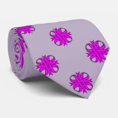 Paarse Clover Ribbon door Kenneth Yoncich Stropdas (Opgerold)