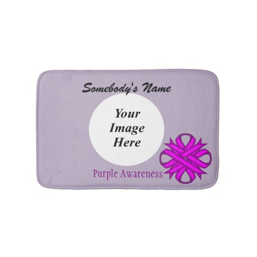 Paarse Clover Ribbon Tmpl van Kenneth Yoncich Badmat (Voorkant)