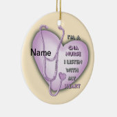 Paarse CNA-verpleegster Keramisch Ornament (Rechts)