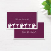 Paarse cocktail bruiloft evenement aangepaste drin visitekaartje (Bureau)