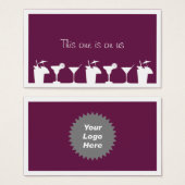 Paarse cocktail Corporate Event drink ticket Visitekaartje (Voorkant /achterkant)