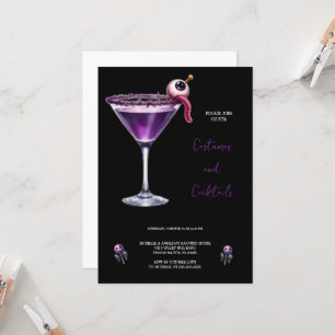 PAARSE COCKTAIL HALLOWEEN UITNODIGING