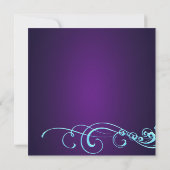 Paarse Cocktail Time Bachelorette Party Uitnodigin Kaart (Achterkant)