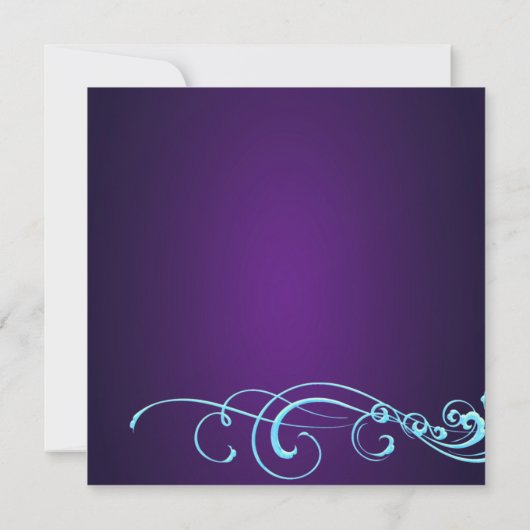 Paarse Cocktail Time Bachelorette Party Uitnodigin Kaart (Achterkant)