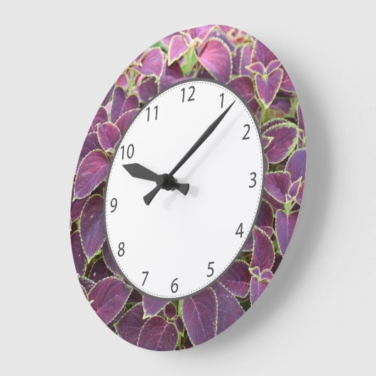 Paarse Coleus Garden Clock Grote Klok (Hoek)