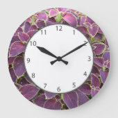 Paarse Coleus Garden Clock Grote Klok (Voorkant)