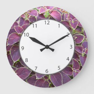 Paarse Coleus Garden Clock Grote Klok