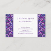 Paarse Colorful Gravel Mandala Visitekaartje (Achterkant)