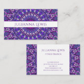Paarse Colorful Gravel Mandala Visitekaartje (Voorkant / Achterkant)