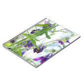Paarse Columbine Floral notitieboek (Linkerzijde)