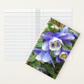 Paarse Columbine Flowers Floral Notitieboek (Binnen)